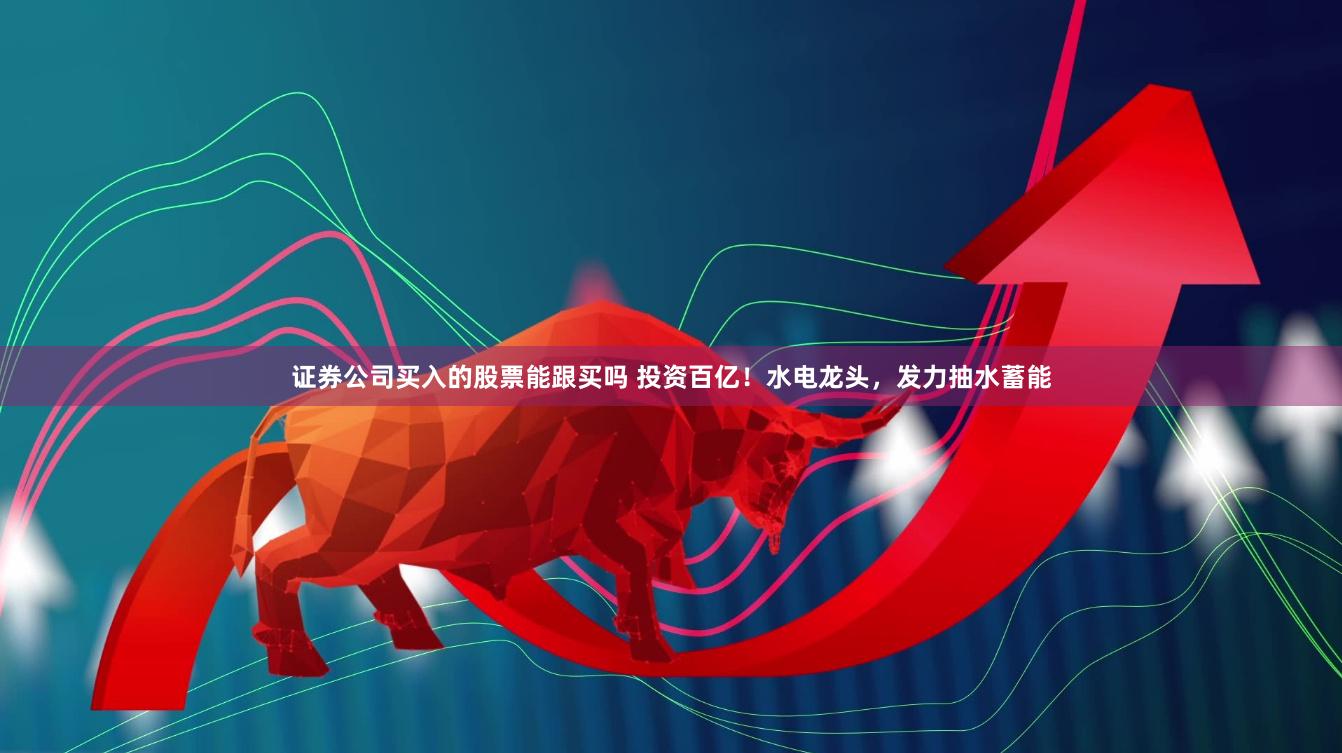 证券公司买入的股票能跟买吗 投资百亿！水电龙头，发力抽水蓄能